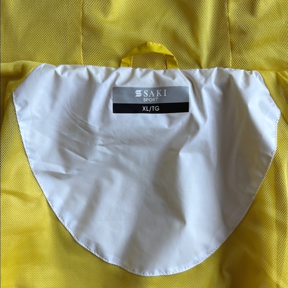 Saki Sport Sunshine Yellow Water-Resistant Jacket Hood Lightweight Fabric - Picture 12 of 15